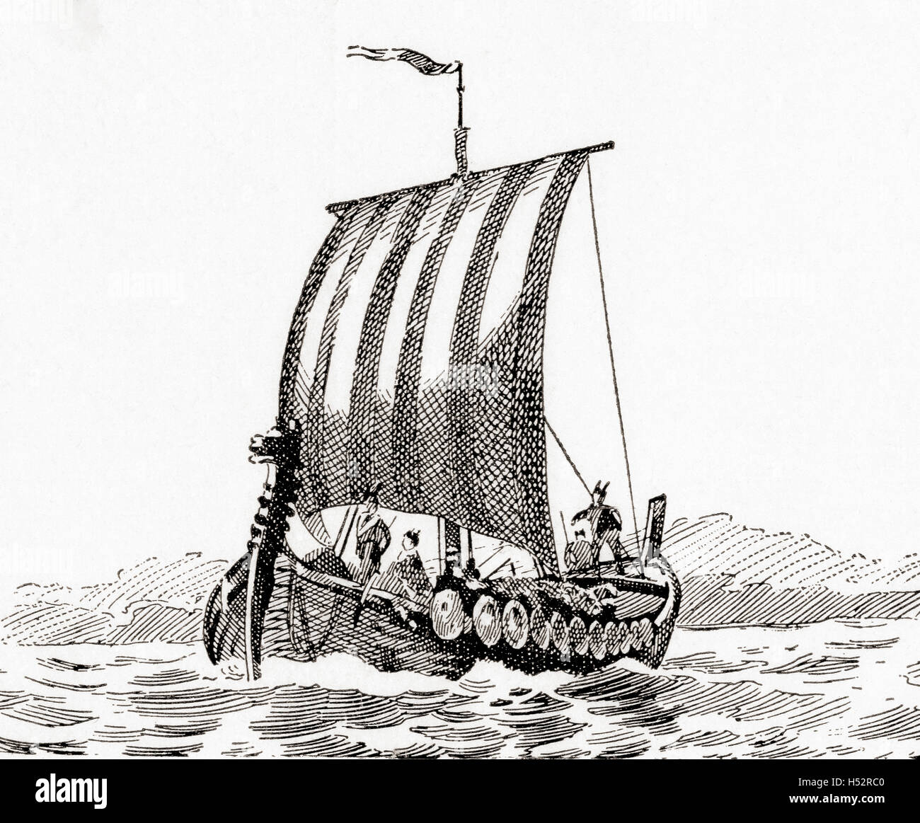 Una nave di Norman. Foto Stock