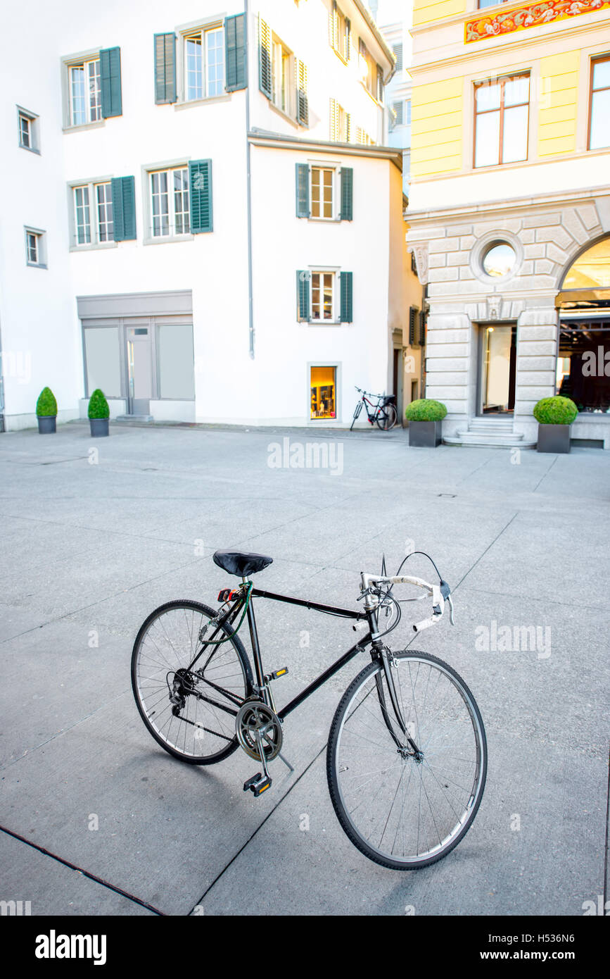 Sport in bicicletta in città Foto Stock