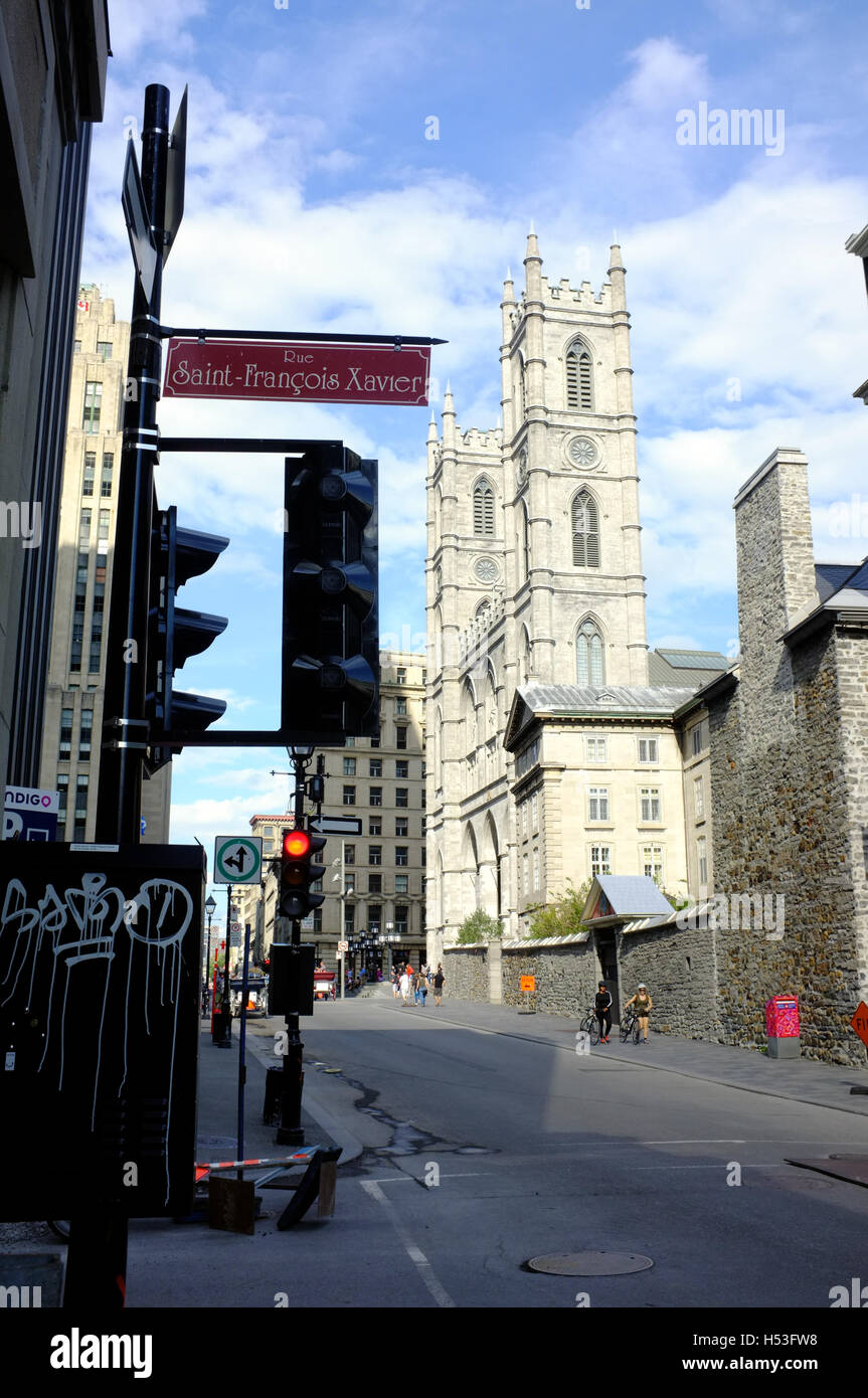 Chiesa di Notre Dame a Montreal Foto Stock