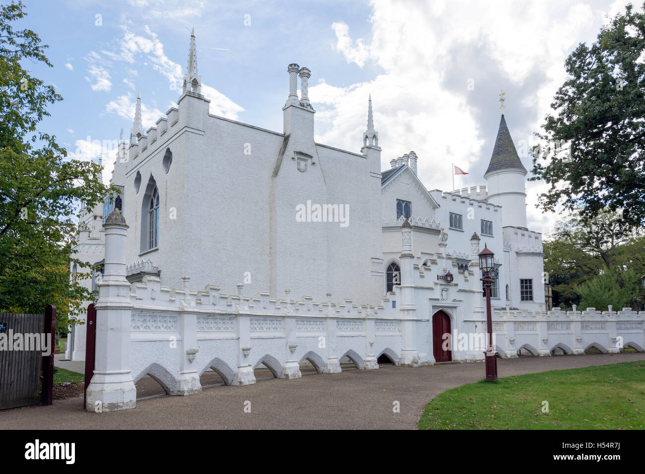 Strawberry Hill House, Strawberry Hill, Twickenham, London Borough of Richmond upon Thames, Greater London, England, Regno Unito Foto Stock