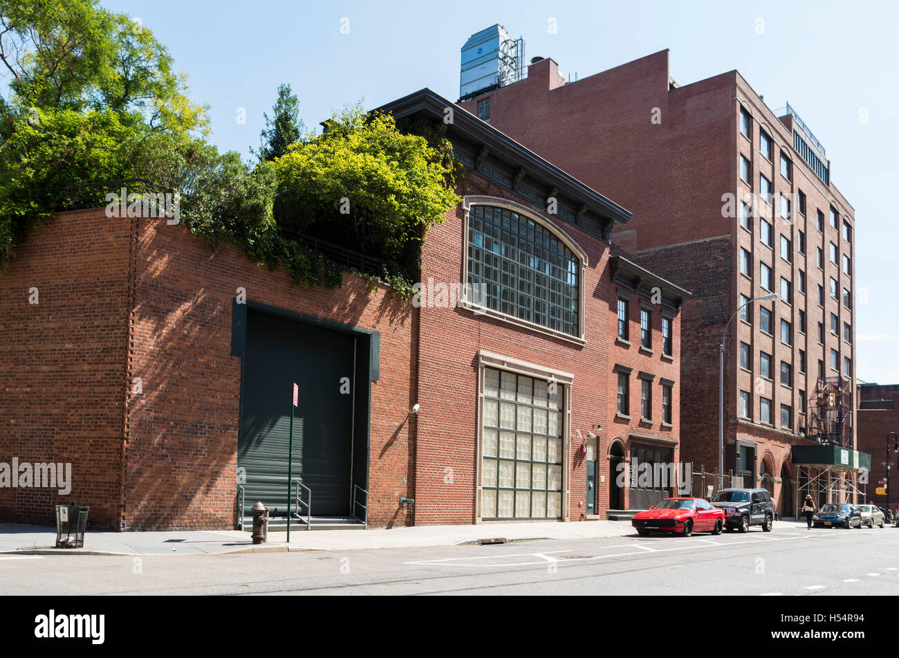 Convertito capannone industriale in edifici nel Greenwich Village di New York Foto Stock