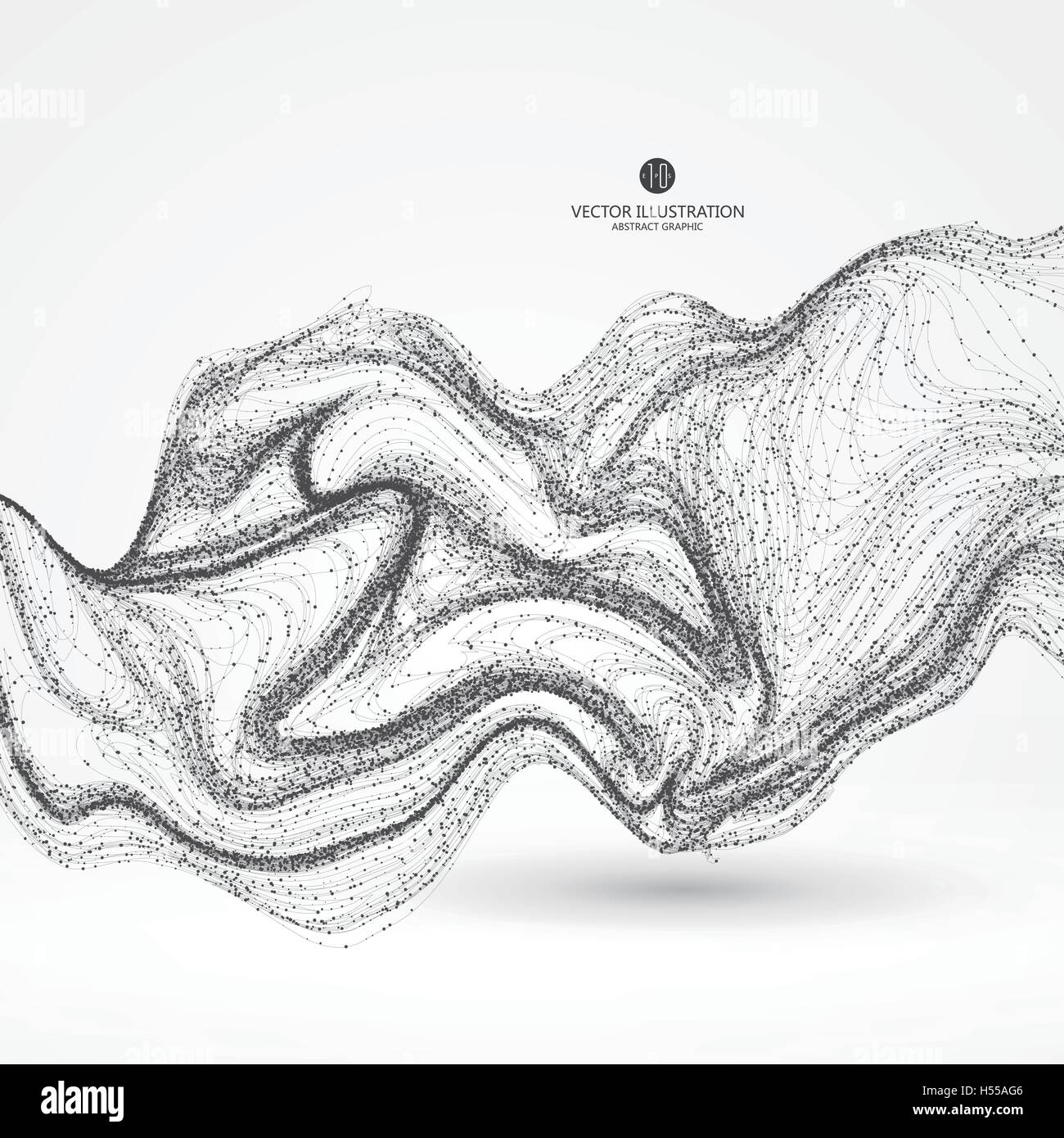 Modello a punti composto da mesh,senso tecnologico di grafica astratta Illustrazione Vettoriale