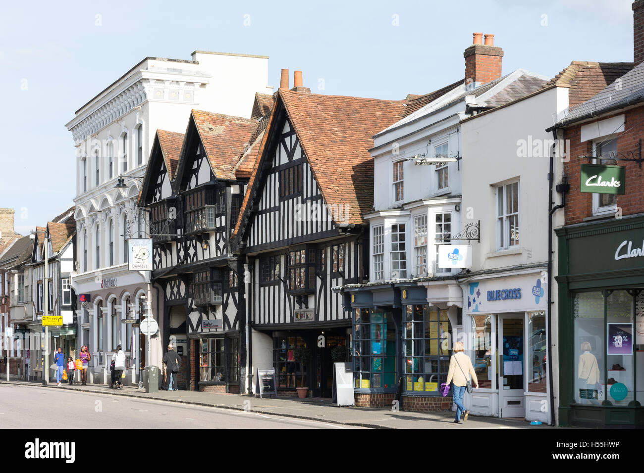 Edifici del periodo, il Borough, Farnham, Surrey, England, Regno Unito Foto Stock