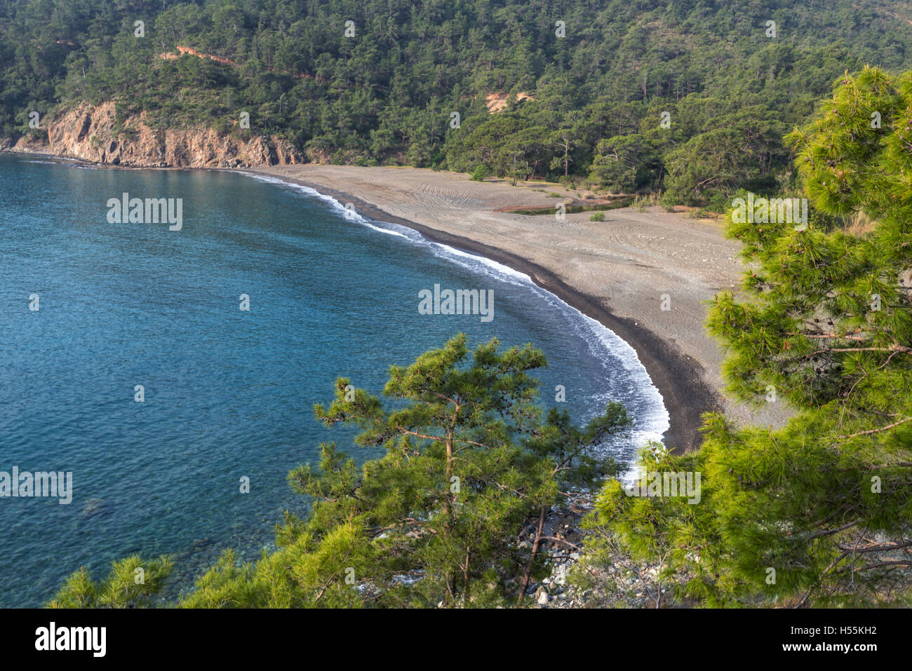 Incredibile paesaggio marino del Mediterraneo in Turchia Foto Stock