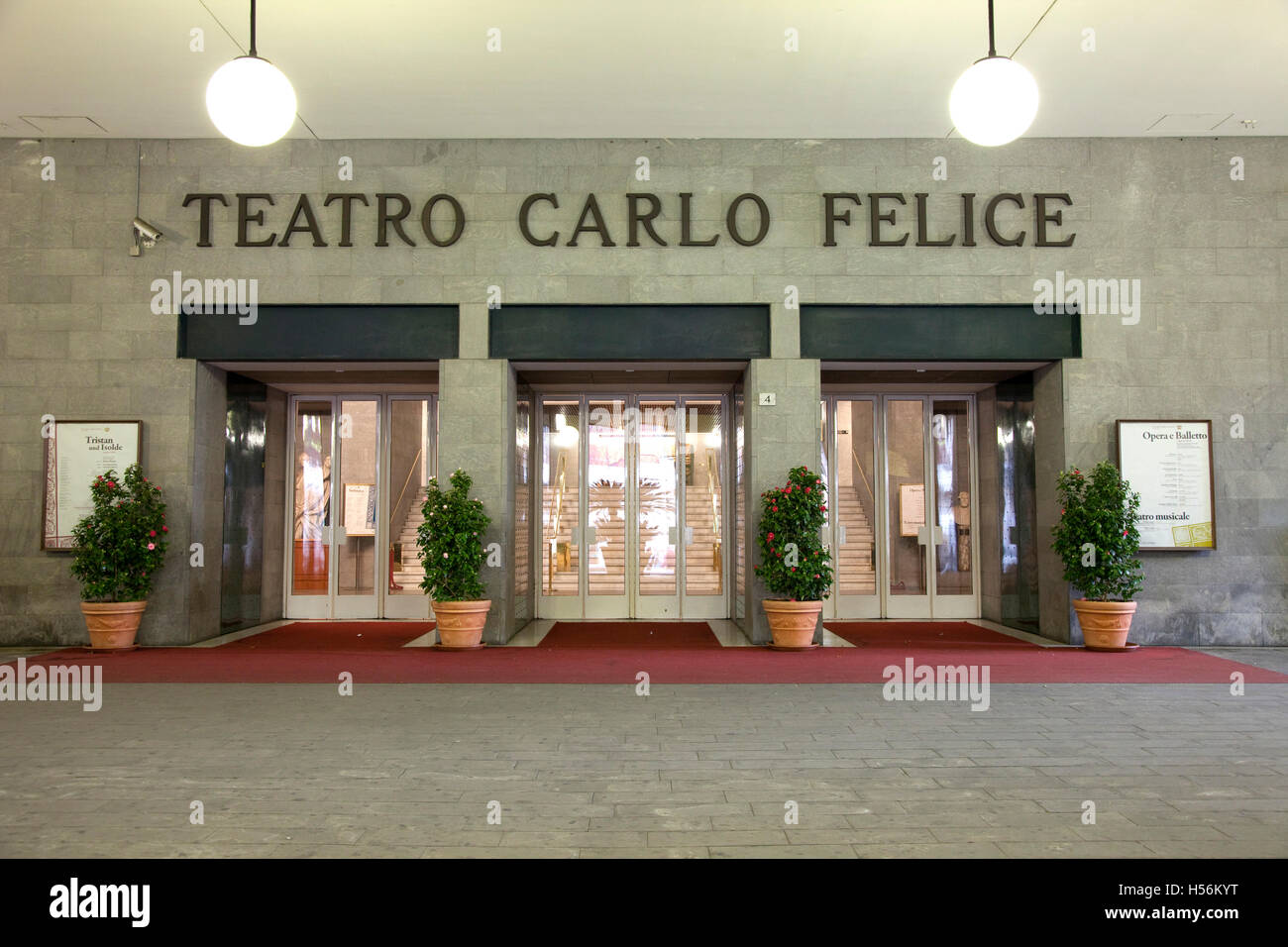 Teatro Carlo Felice, teatro, opera, città vecchia, Genova, Riviera, Liguria, Italia, Europa Foto Stock