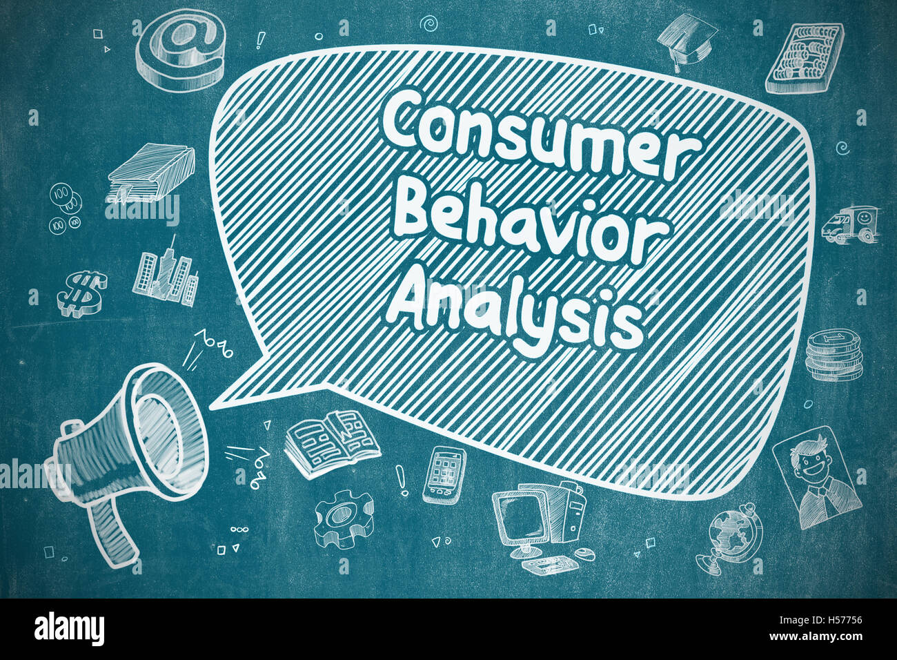 Il comportamento dei consumatori - Analisi del concetto di business. Foto Stock