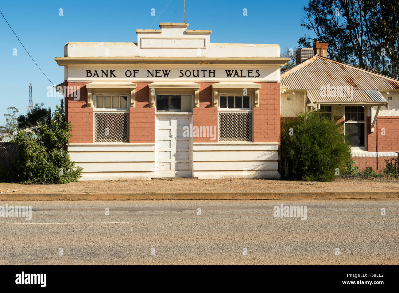 Banca chiusa in outback Austrlai occidentale Foto Stock