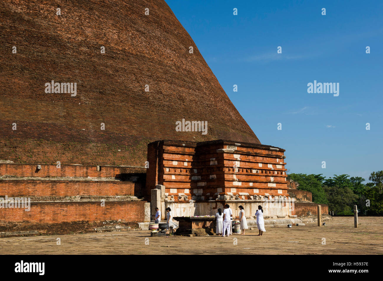 Jetavanaramaya, stupa situato nelle rovine di Jetavana nella sacra città del patrimonio mondiale Anuradhapura, Sri Lanka Foto Stock