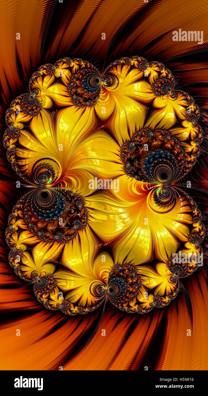 Abstract composizione floreale - generati digitalmente immagine Foto Stock