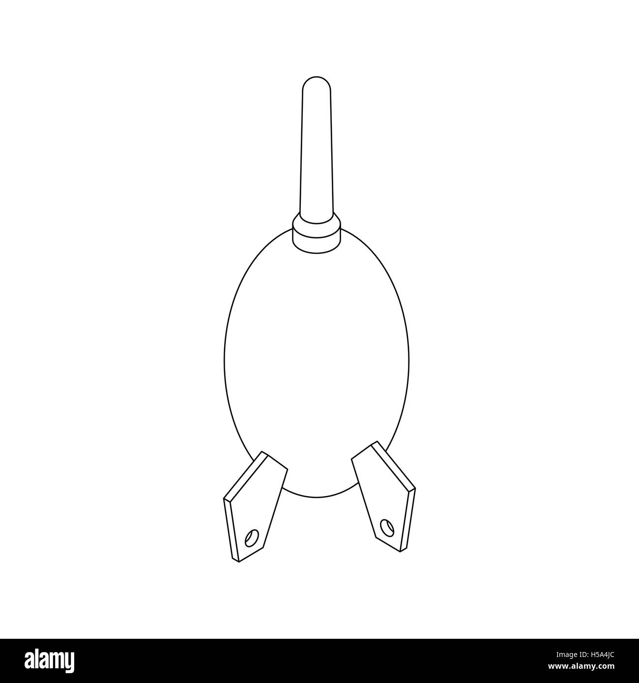 Ingranditore fotografico icona isometrica 3d style Illustrazione Vettoriale