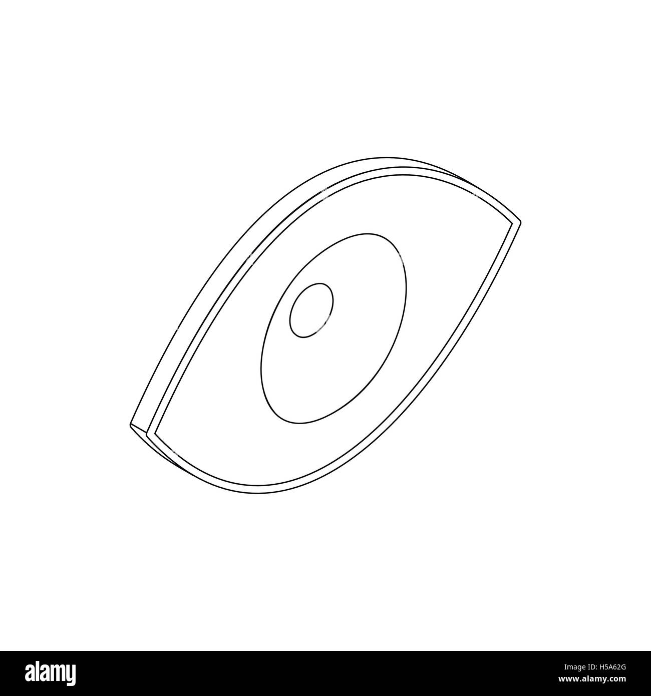 Icona occhio isometrica in 3d style Illustrazione Vettoriale