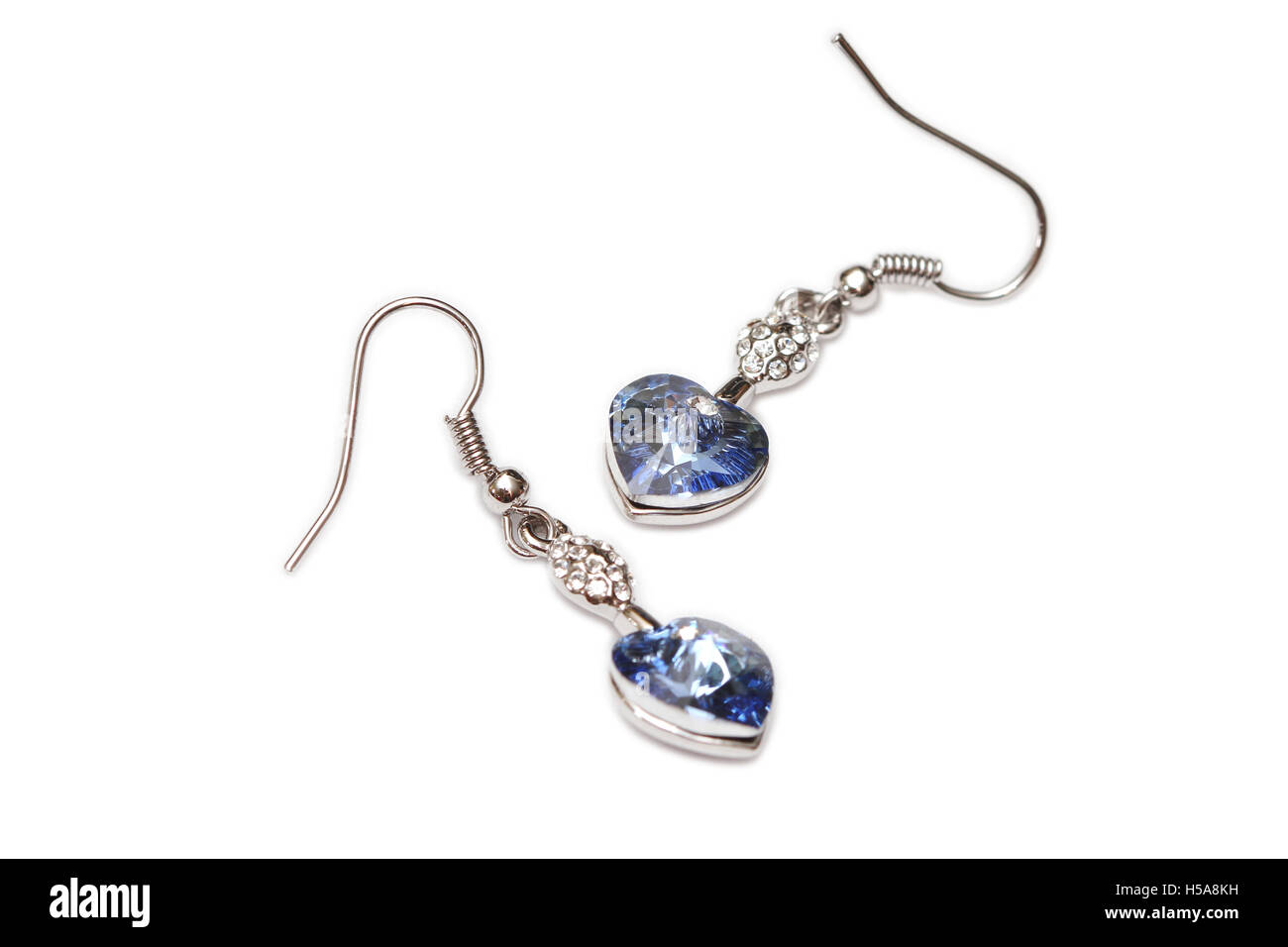 Zaffiro anelli auricolari Foto Stock