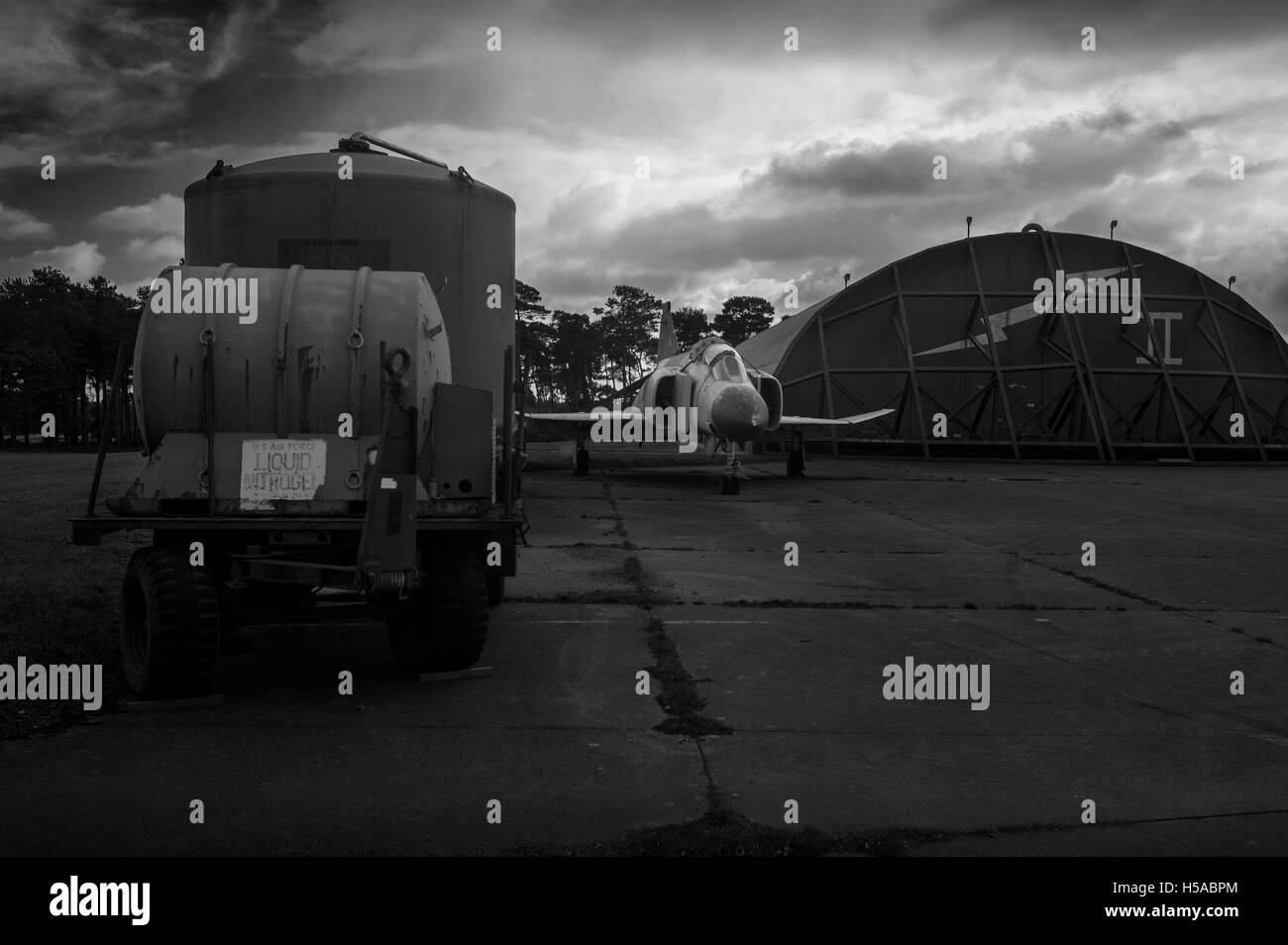 RAF Bentwaters, ex USAF bombardiere nucleare Base nel Suffolk in Inghilterra. Ott 2016 un serbatoio10 Buster velivoli basati qui. Foto Stock