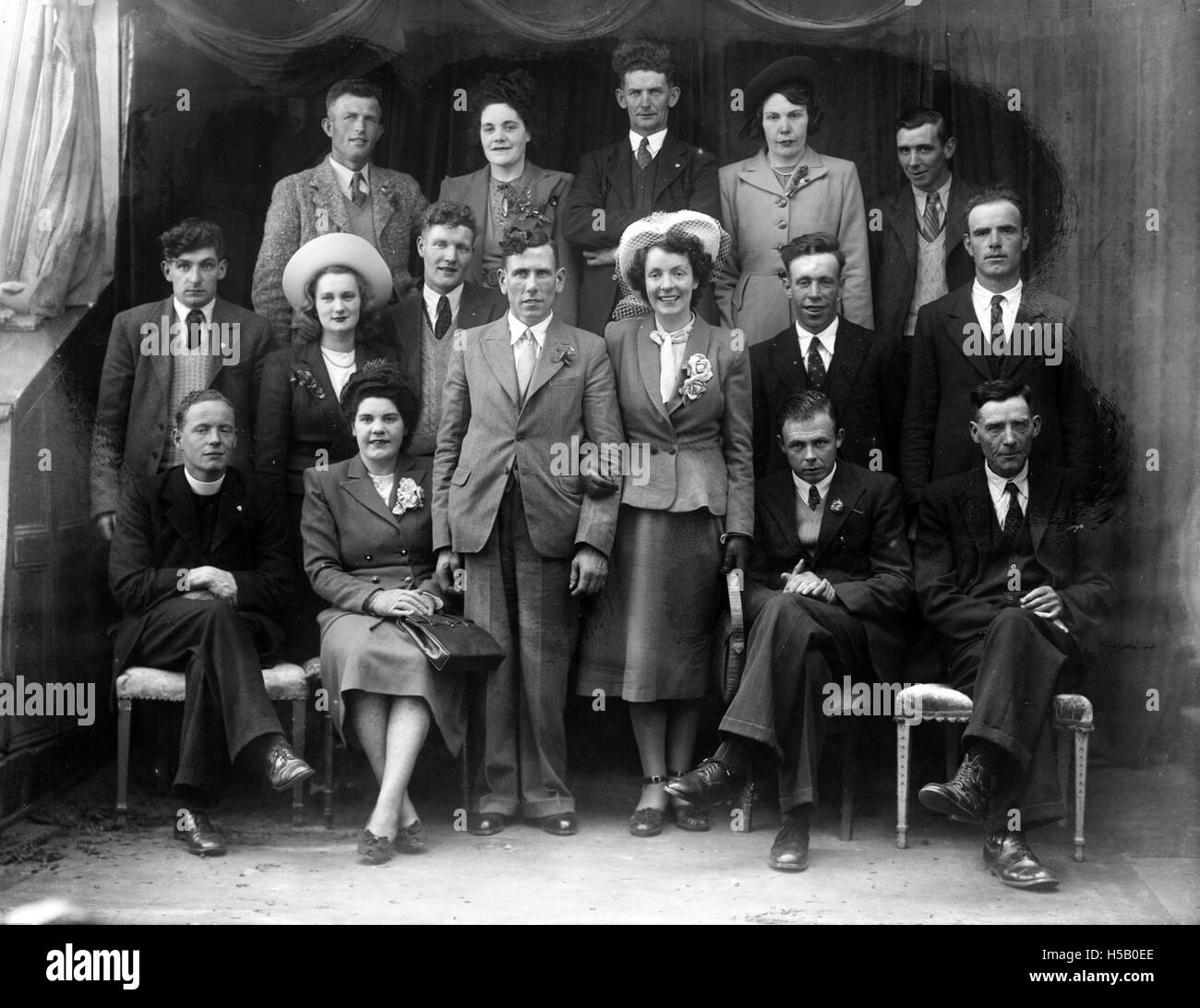 Il matrimonio di Doyle si riferisce a un evento di matrimonio, probabilmente documentato in una fotografia o in un documento storico. Cattura l'occasione importante di un matrimonio in un ambiente specifico di famiglia o comunità. Foto Stock