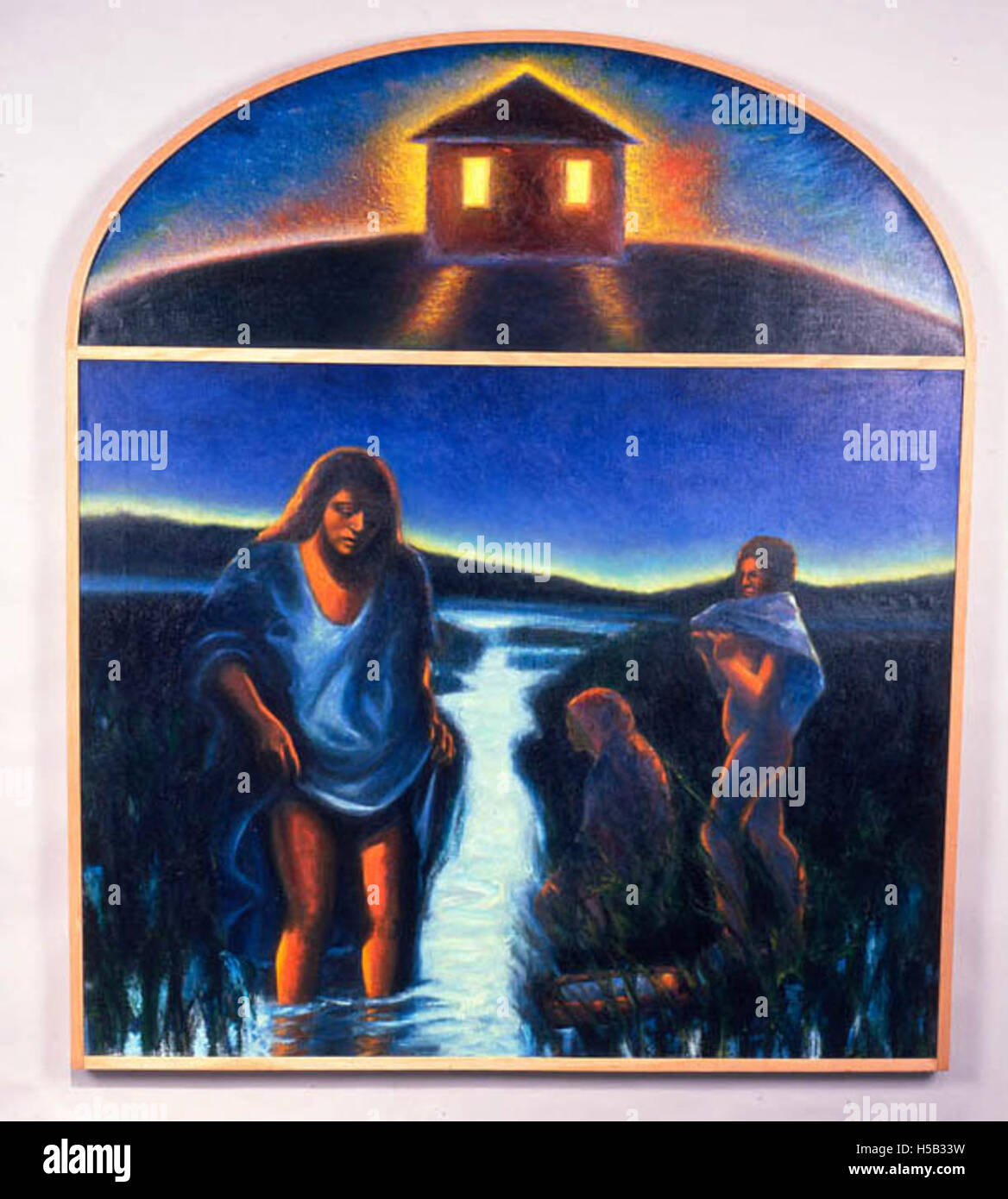 Una mostra al Yeshiva University Museum che mostra una scena biblica, "figlia del Faraone", tratta dal Libro dell'Esodo. La mostra mette in evidenza temi legati all'Egitto, all'Esodo, alla Pesach e agli studi biblici, offrendo approfondimenti educativi sulla storia e le Scritture ebraiche. Foto Stock Una mostra al Yeshiva University Museum che mostra una scena biblica, "figlia del Faraone", tratta dal Libro dell'Esodo. La mostra mette in evidenza temi legati all'Egitto, all'Esodo, alla Pesach e agli studi biblici, offrendo approfondimenti educativi sulla storia e le Scritture ebraiche. Foto Stock