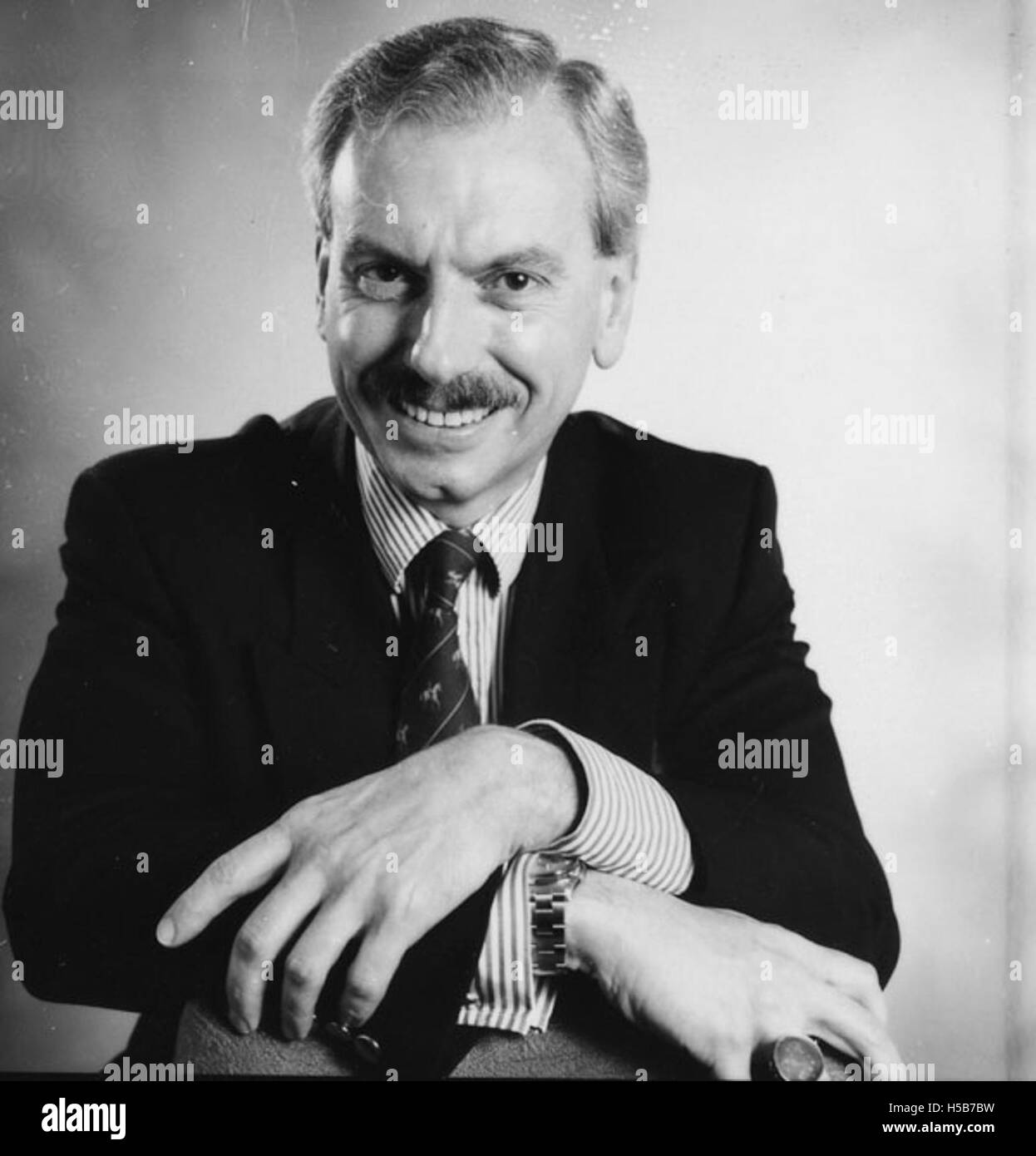 David Starkey, uno storico britannico noto per il suo lavoro sulla storia dei Tudor, è qui raffigurato in una fotografia degli anni '1980 I contributi di Starkey agli studi storici sono significativi, in particolare nella storia e nella monarchia britannica. Foto Stock