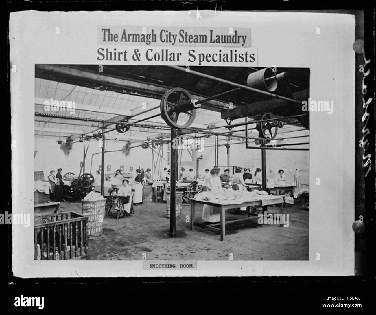 Armagh City Steam Laundry, situata ad Armagh, Irlanda del Nord, è stata una struttura importante nella storia industriale della città, offrendo servizi di lavanderia tramite macchinari a vapore. Foto Stock