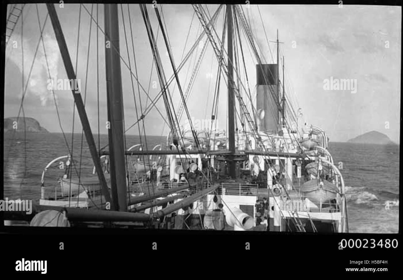 La SS Ceramic era una nave passeggeri britannica che faceva parte della Blue Star Line. È stato utilizzato principalmente per il trasporto di passeggeri e merci tra Europa e Sud America prima di essere perso durante la seconda guerra mondiale Foto Stock