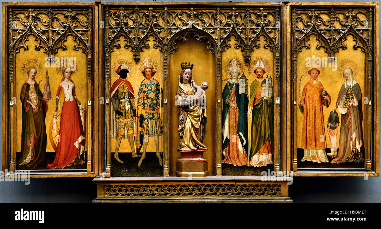 Altare di Maria - Marienaltar aus St Geron - 1420 Meisters - Maestri Gereon altari Koln tedesco Germania Foto Stock