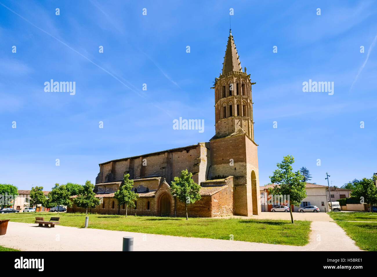 Chiesa di Saint Sulpice-sur-leze, Francia Foto Stock