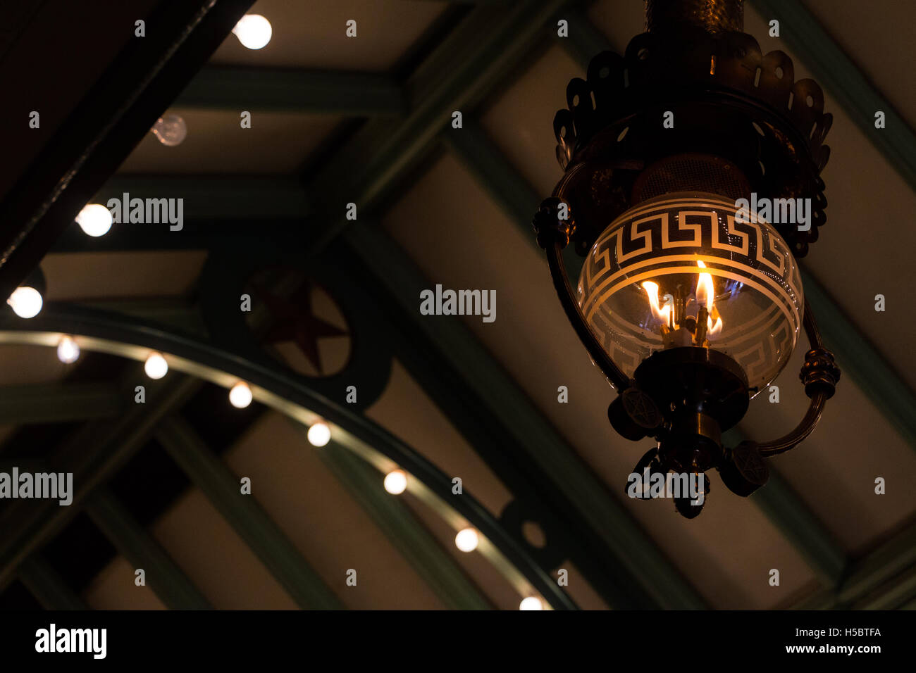 Paraffina luce a soffitto Foto Stock
