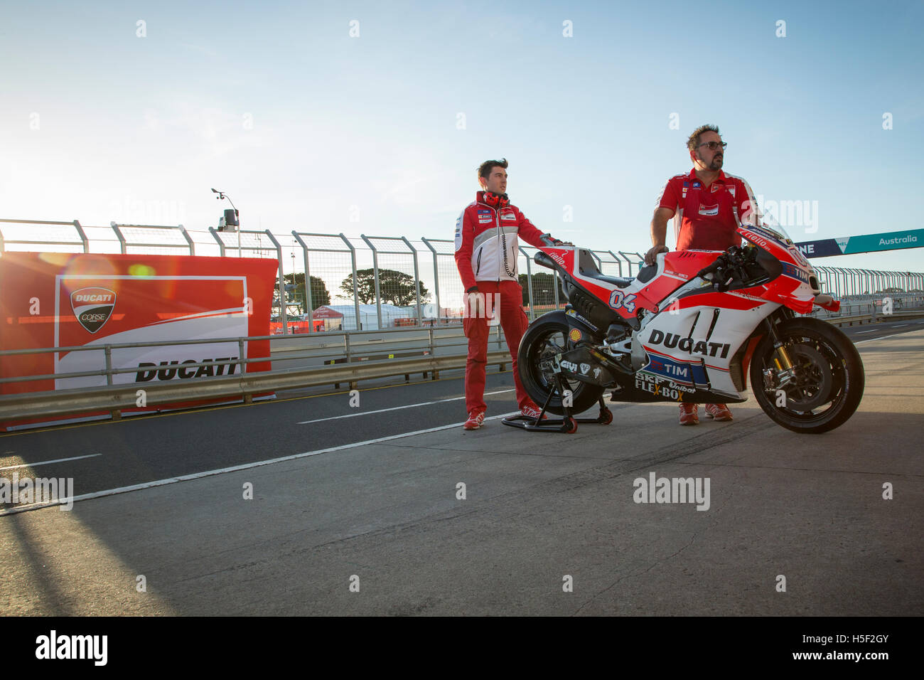 Circuito australiano di Phillip Island. 20 ottobre, 2016. Team Ducati MotoGP. Pilota Andrea Dovizioso. Credito: Russell Hunter/Alamy Live News Foto Stock