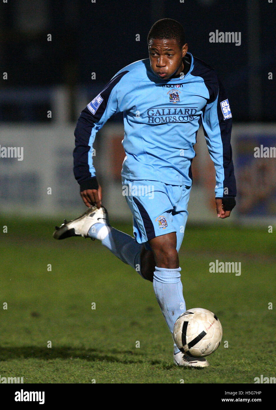 Aaron O'Connor di grigi - Grigio vs Atletico Stafford Rangers - Blue Square Premier al nuovo Rec - 01/04/08 Foto Stock