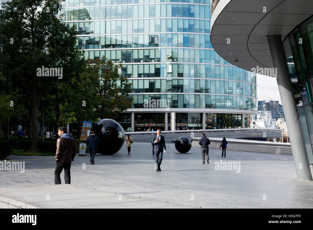 Più area di Londra dal Municipio, South Bank di Londra, Regno Unito Foto Stock