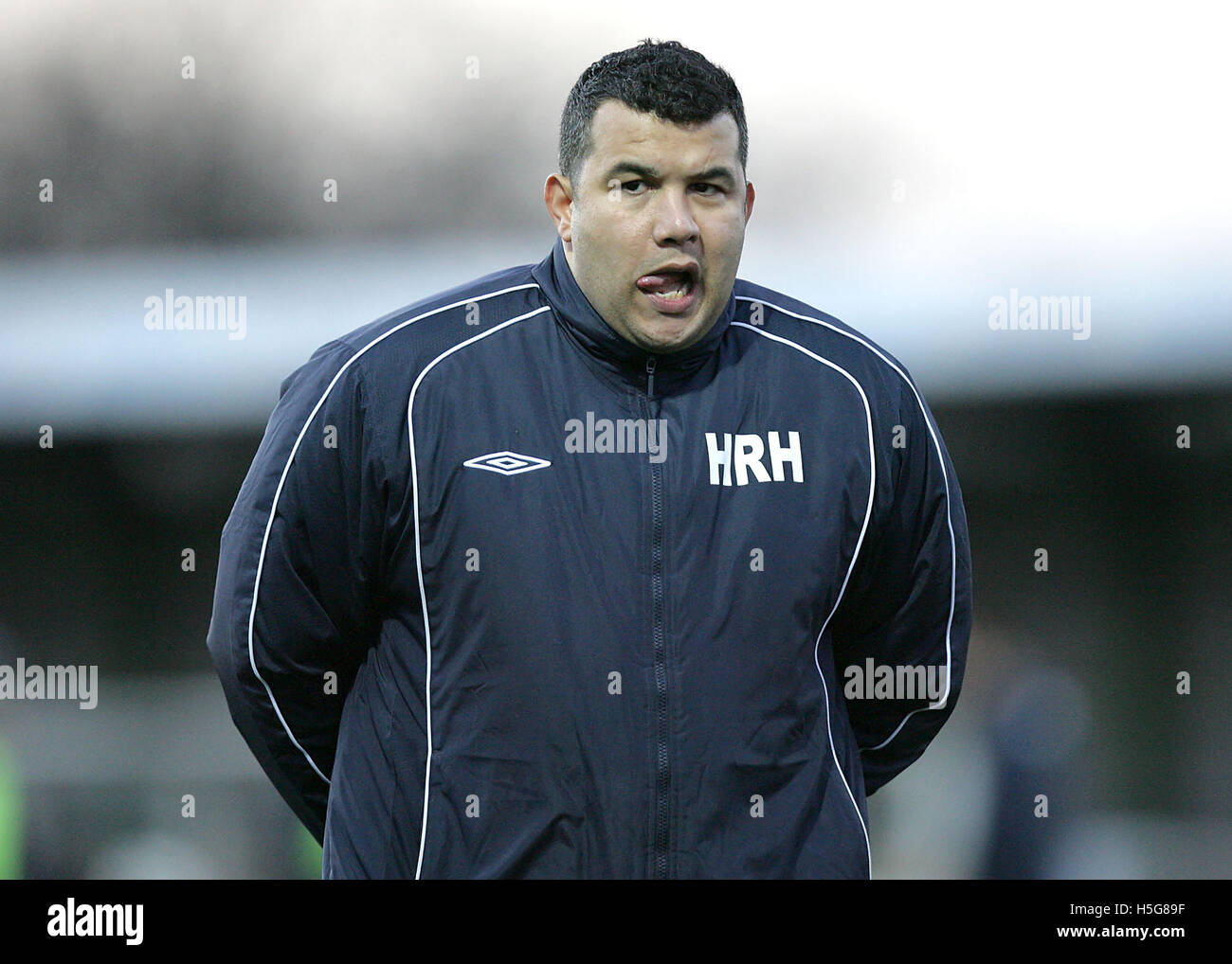 Hakan Hayrettin - Manager - Thurrock Football Club - 02/12/06 Foto Stock