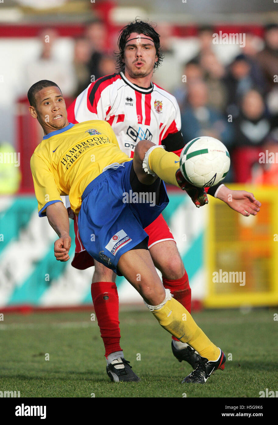 Stevenage Borough vs Grays Athletic - FA Challenge Trophy Semi-Final seconda gamba in modo Broadhall, Stevenage - 17/03/07 Foto Stock