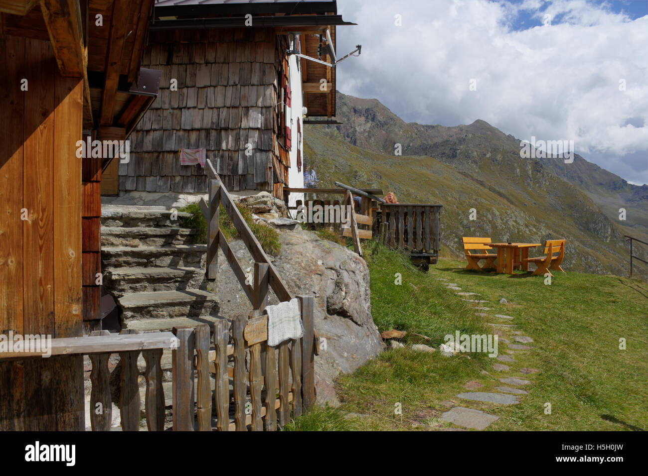 Casa di montagna, Mountain, montagne, Sky, Outdoor, paesaggio Alto Adige, Italia Foto Stock