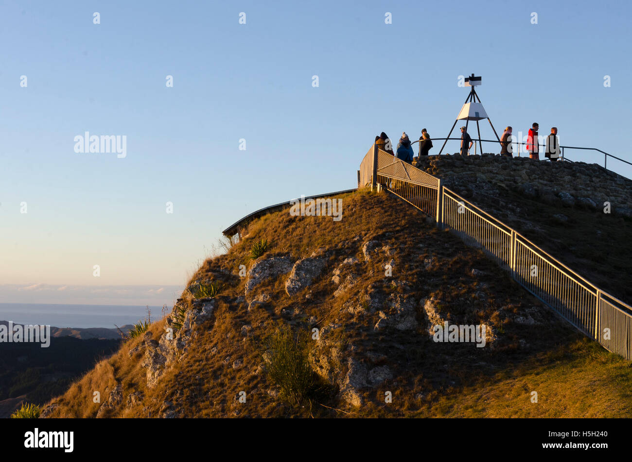 Guardare la gente alba da Te Mata picco, Hastings, Hawke Bay, Isola del nord, Nuova Zelanda Foto Stock