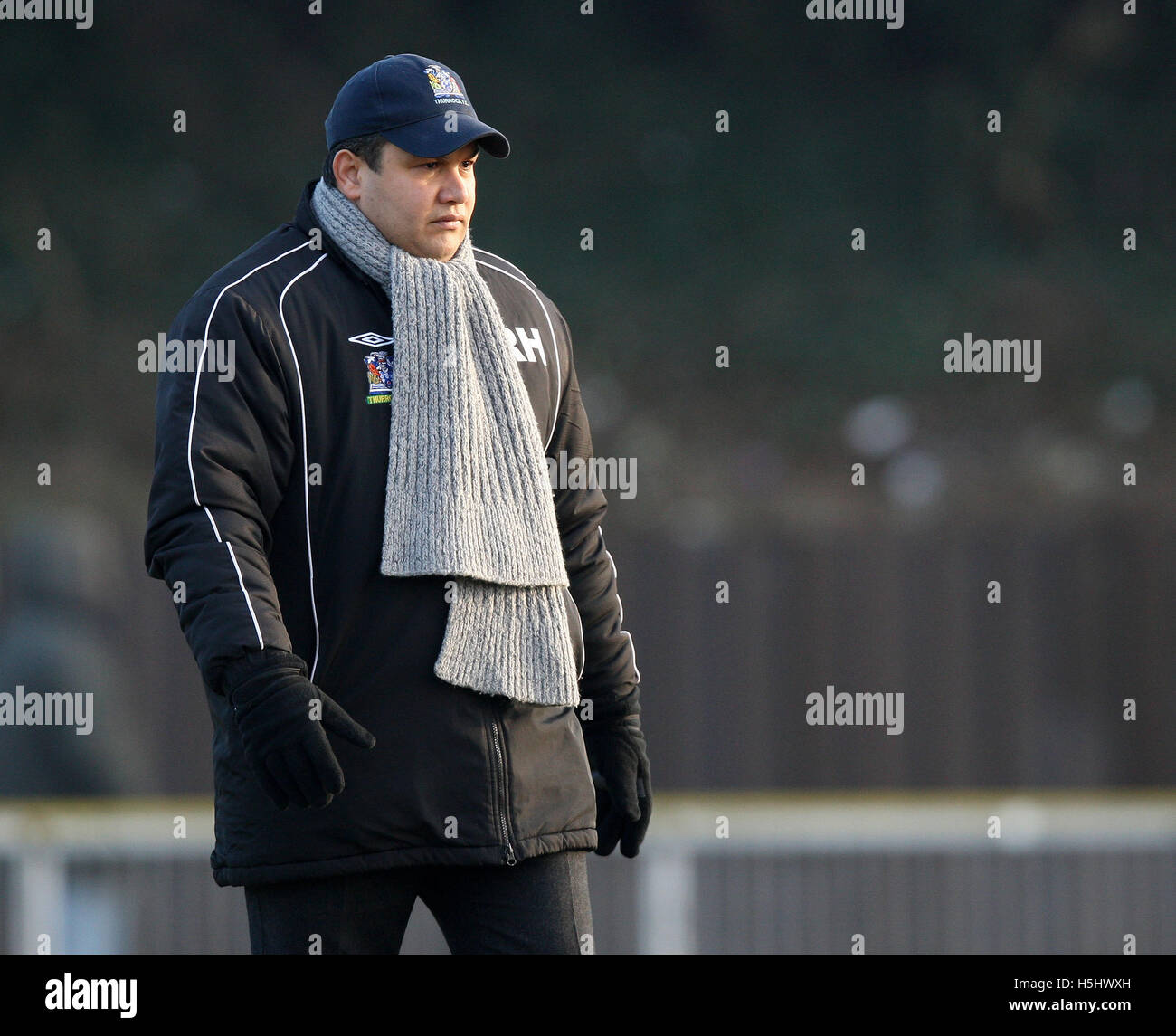 Thurrock manager Hakan Hayrettin - Thurrock vs Atletico di Fisher - Blue Square Conference Sud a nave Lane, Hereford, Essex - 31/01/09 Foto Stock