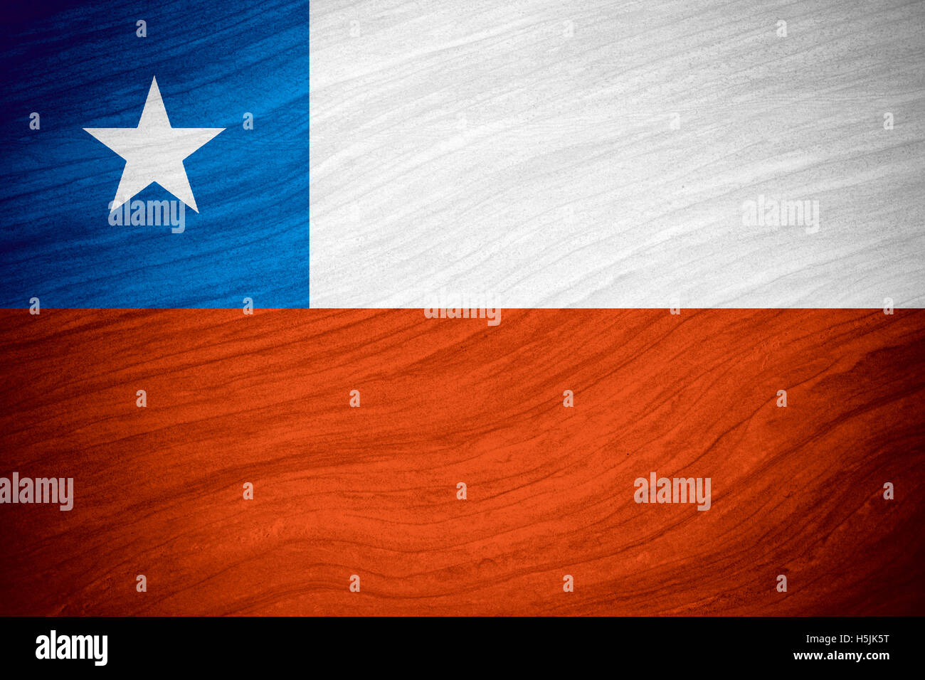 Bandiera del Cile o cilena banner su sfondo astratto Foto Stock