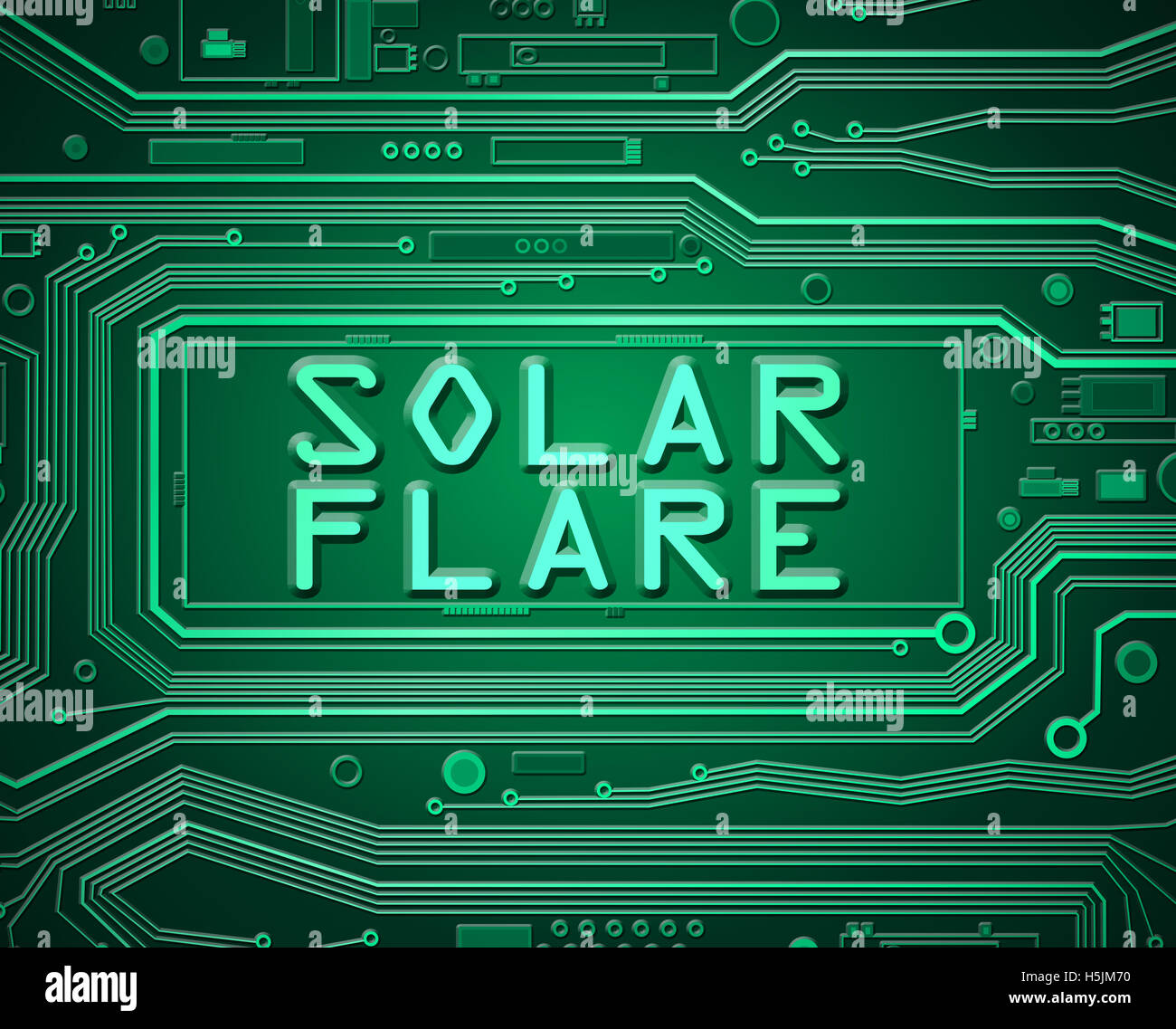 Solar Flare concetto. Foto Stock