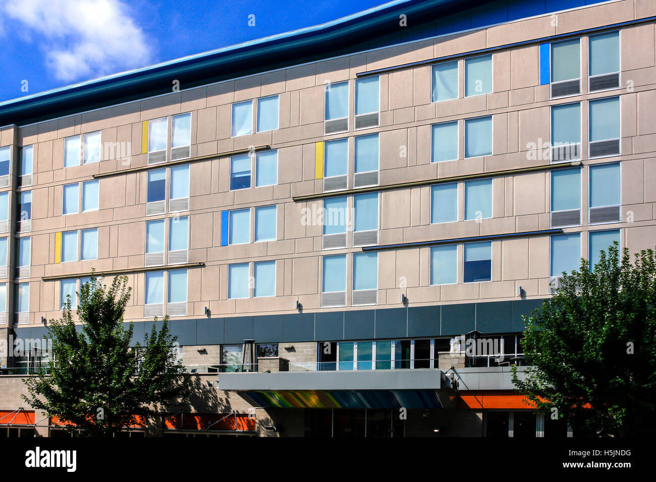 L'hotel Aloft on Biltmore e nel centro di Asheville, NC Foto Stock