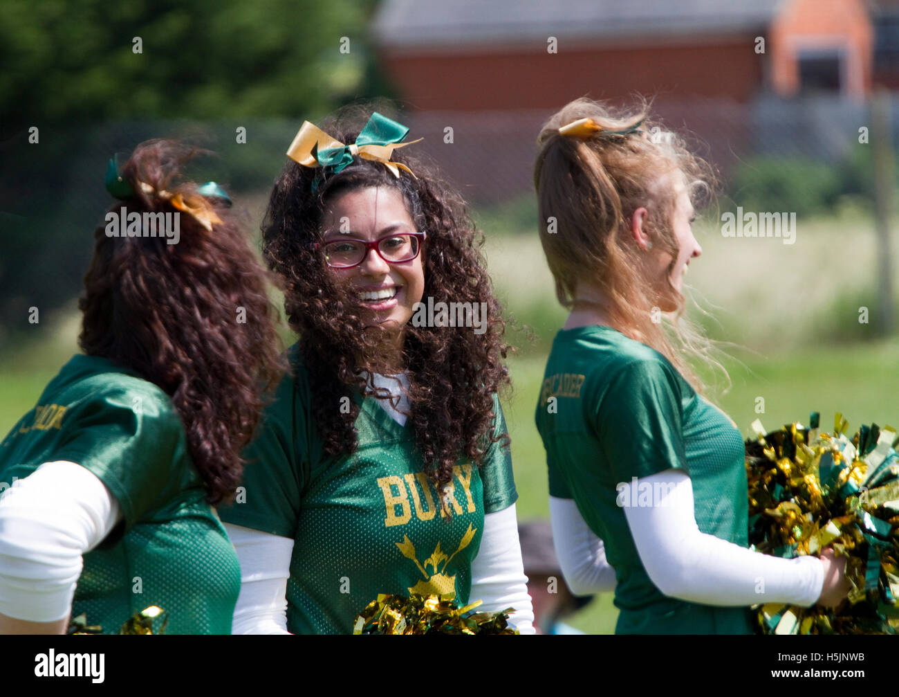 Bury Santi cheerleaders Foto Stock