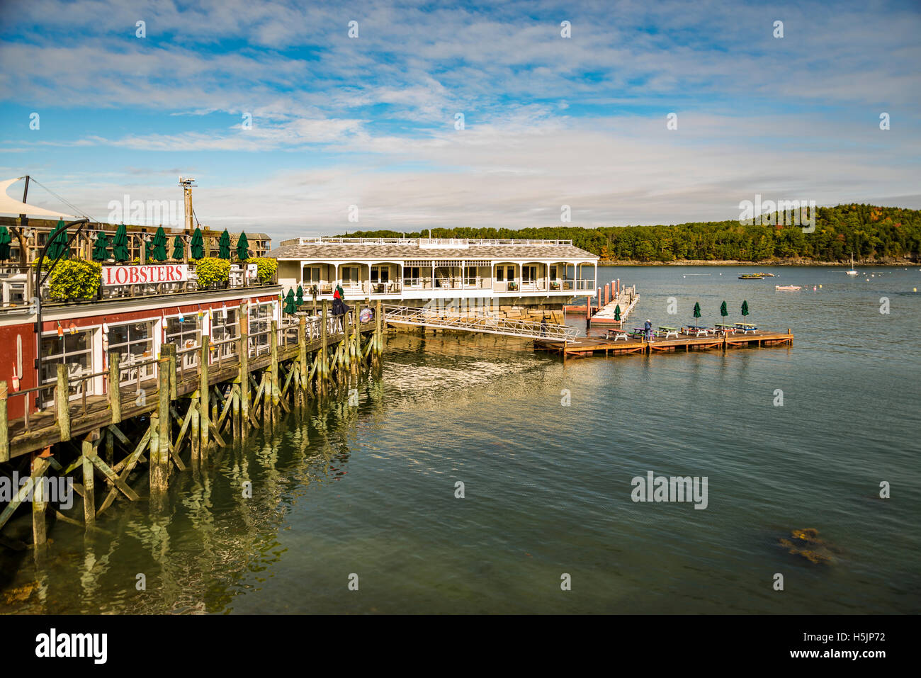 Bar storico porto nel Maine, Stati Uniti d'America Foto Stock
