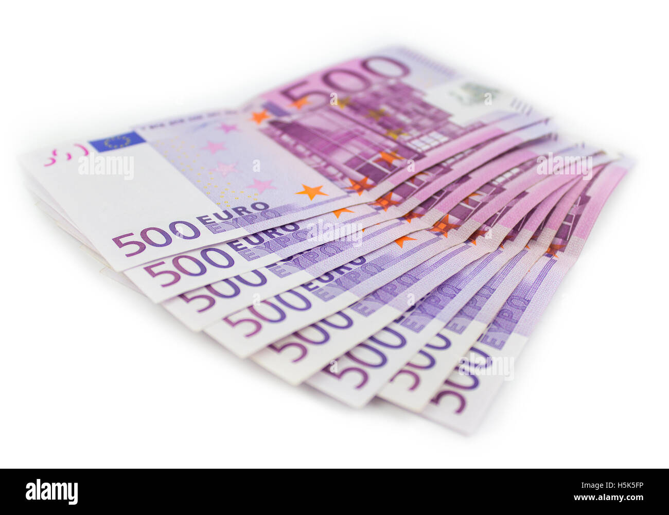 500 Euro bollette di denaro - moneta europea contanti Foto Stock