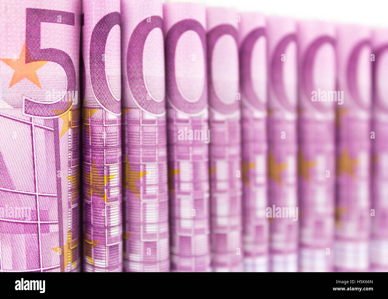 In denaro di Euro Bills - 500 euro macro Foto Stock