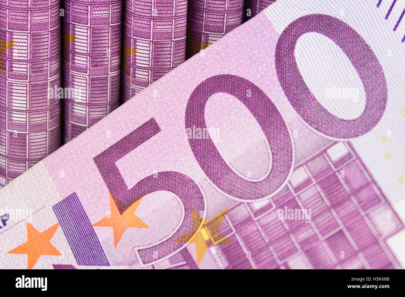 Molti 500 EURO bills - denaro contante concept Foto Stock