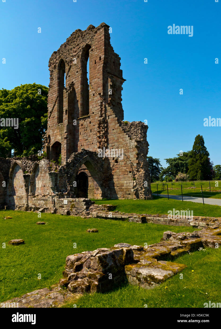 Rovine di Croxden Abbey Staffordshire Inghilterra monastero cistercense fondata nel XII secolo dai de Verdun famiglia sciolto 1538 Foto Stock
