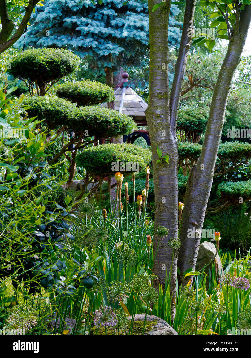 Pura Terra Centro di Meditazione e un giardino giapponese vicino a Newark Nottinghamshire England Regno Unito Foto Stock