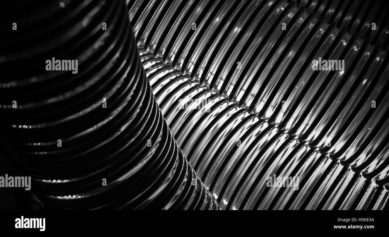 In bianco e nero il tubo del vuoto Foto Stock