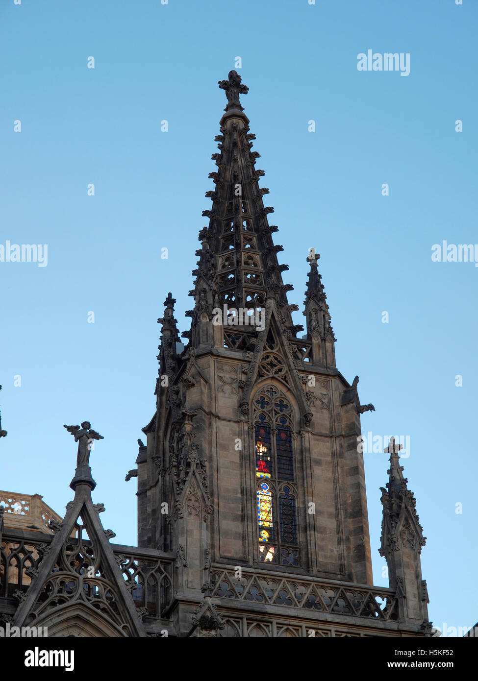 Cattedrale di Santa Croce e di Santa Eulalia BARCELLONA SPAGNA Foto Stock