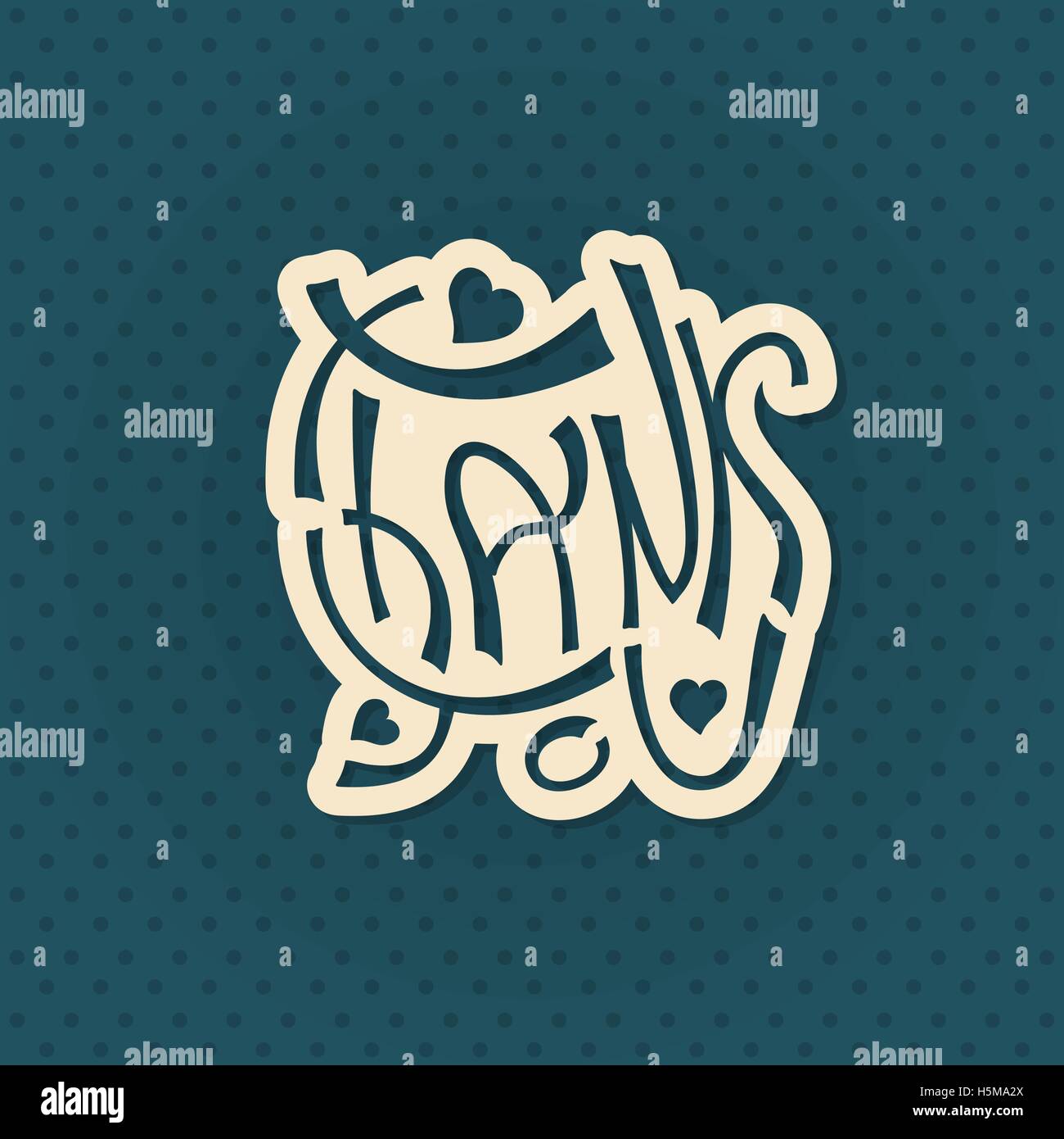 Ringrazio il testo scritte illustrazione vettoriale etichetta Illustrazione Vettoriale