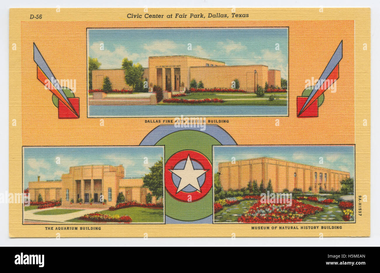 Il centro civico al Fair Park, Dallas, Texas Foto Stock