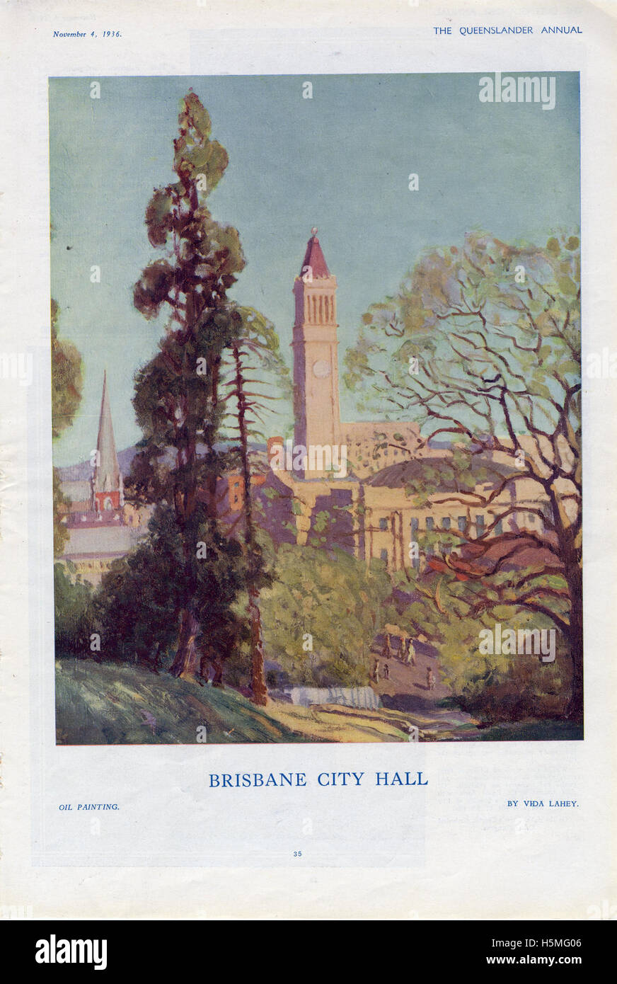 Pagina illustrata dal Queenslander annuale di novembre 4 1936 p Foto Stock
