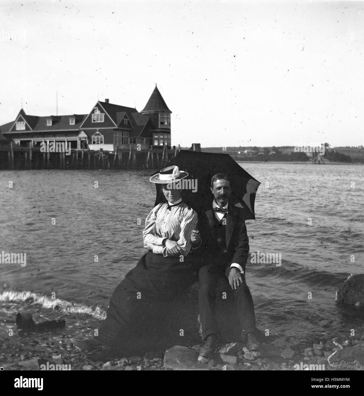Fotografie di Castine, Belfast e Northport scattate il 2 agosto 1899, catturano queste città nel loro contesto storico. Queste immagini forniscono uno sguardo sulla vita alla fine del XX secolo in queste località nordamericane. Foto Stock