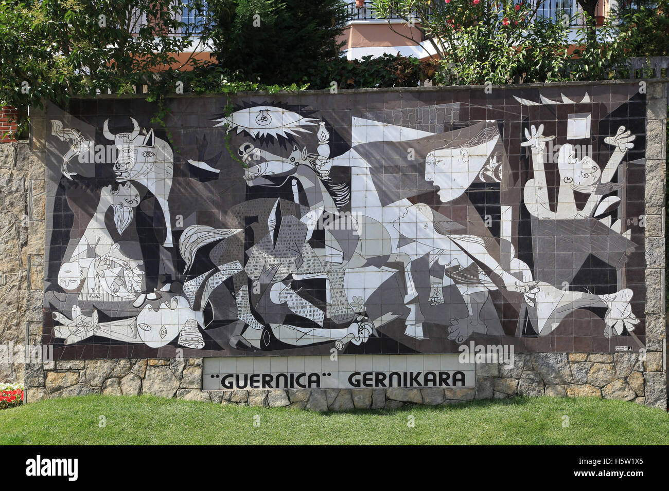 Pablo Picasso Guerrnica in Gernika Lumo Paese Basco in Spagna Foto Stock